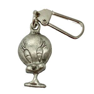 Vintage Tweety Bird Zipper Pull Purse Charm Warner Bros Looney Tunes Bag Charm